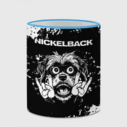 Кружка 3D Nickelback рок пес, цвет: 3D-небесно-голубой кант — фото 2