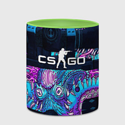 Кружка 3D CS GO neon blob, цвет: 3D-белый + светло-зеленый — фото 2