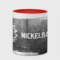 Кружка 3D Nickelback - grey gradient по-горизонтали, цвет: 3D-белый + красный — фото 2
