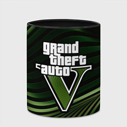 Кружка 3D Grand Theft Auto V - logo, цвет: 3D-белый + черный — фото 2