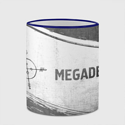 Кружка 3D Megadeth - white gradient по-горизонтали, цвет: 3D-синий кант — фото 2