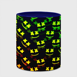 Кружка 3D Marshmello кислотный, цвет: 3D-белый + синий — фото 2