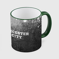 Кружка 3D Leicester City - grey gradient по-горизонтали, цвет: 3D-зеленый кант