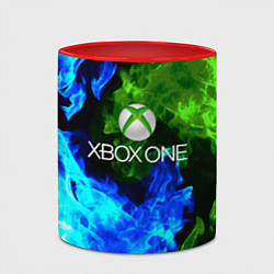 Кружка 3D Xbox битва огня, цвет: 3D-белый + красный — фото 2