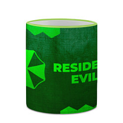 Кружка 3D Resident Evil - green gradient по-горизонтали, цвет: 3D-светло-зеленый кант — фото 2