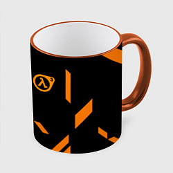 Кружка 3D Half life geometry orange, цвет: 3D-оранжевый кант