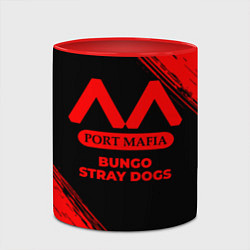 Кружка 3D Bungo Stray Dogs - red gradient, цвет: 3D-белый + красный — фото 2
