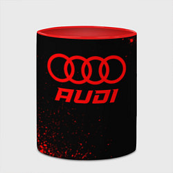 Кружка 3D Audi - red gradient, цвет: 3D-белый + красный — фото 2