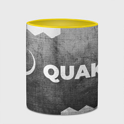 Кружка 3D Quake - grey gradient по-горизонтали, цвет: 3D-белый + желтый — фото 2