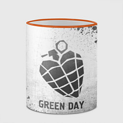 Кружка 3D Green Day - white gradient, цвет: 3D-оранжевый кант — фото 2