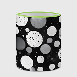 Кружка 3D Круги на темном фоне, цвет: 3D-светло-зеленый кант — фото 2