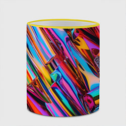 Кружка 3D Разноцветная фольга, цвет: 3D-желтый кант — фото 2