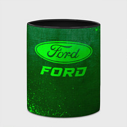 Кружка 3D Ford - green gradient, цвет: 3D-белый + черный — фото 2