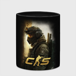 Кружка 3D Counter strike спецназовец, цвет: 3D-белый + черный — фото 2