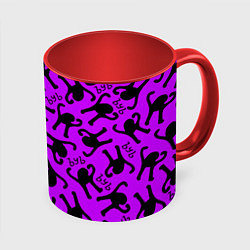 Кружка 3D Ъуъ съука mem pattern, цвет: 3D-белый + красный