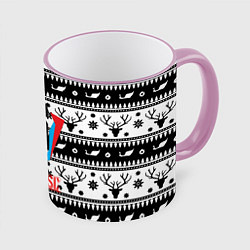 Кружка 3D Rainbow six winter pattern, цвет: 3D-розовый кант