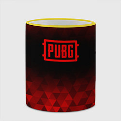 Кружка 3D PUBG red poly, цвет: 3D-желтый кант — фото 2