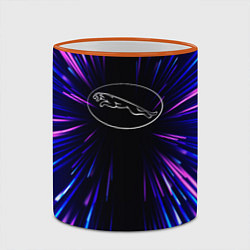 Кружка 3D Jaguar neon energy, цвет: 3D-оранжевый кант — фото 2