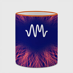 Кружка 3D Arctic Monkeys red energy, цвет: 3D-оранжевый кант — фото 2