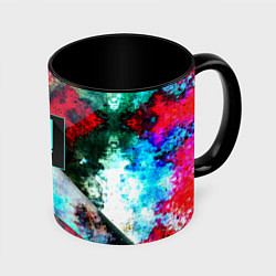 Кружка 3D RUST geometry color, цвет: 3D-белый + черный