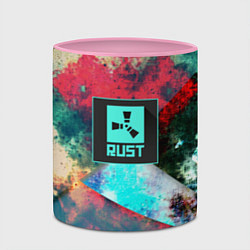 Кружка 3D RUST geometry color, цвет: 3D-белый + розовый — фото 2