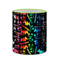 Кружка 3D Marshmello neon color, цвет: 3D-светло-зеленый кант — фото 2