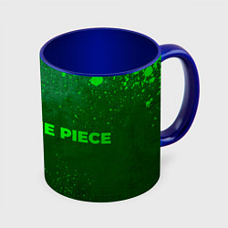 Кружка 3D One Piece - green gradient по-горизонтали, цвет: 3D-белый + синий