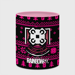 Кружка 3D Rainbow six winter pink, цвет: 3D-белый + розовый — фото 2