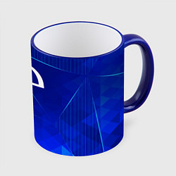 Кружка 3D Evanescence blue poly, цвет: 3D-синий кант