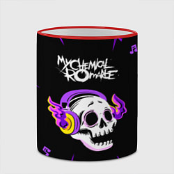 Кружка 3D My Chemical Romance неоновый череп, цвет: 3D-красный кант — фото 2