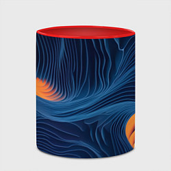 Кружка 3D Абстрактная иллюзия, цвет: 3D-белый + красный — фото 2