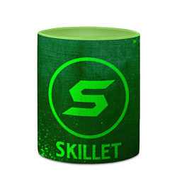 Кружка 3D Skillet - green gradient, цвет: 3D-белый + светло-зеленый — фото 2