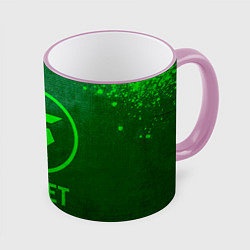 Кружка 3D Skillet - green gradient, цвет: 3D-розовый кант