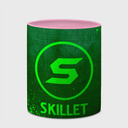 Кружка 3D Skillet - green gradient, цвет: 3D-белый + розовый — фото 2
