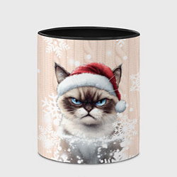 Кружка 3D Угрюмый кот, цвет: 3D-белый + черный — фото 2