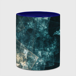 Кружка 3D Абстрактный космос геометрия, цвет: 3D-белый + синий — фото 2