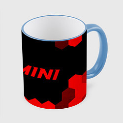 Кружка 3D Mini - red gradient по-горизонтали, цвет: 3D-небесно-голубой кант