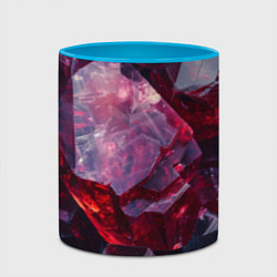 Кружка 3D Драгоценный минерал, цвет: 3D-белый + небесно-голубой — фото 2
