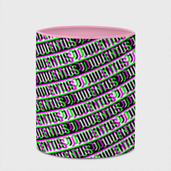 Кружка 3D Juventus glitch pattern, цвет: 3D-белый + розовый — фото 2