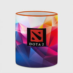 Кружка 3D DOTA geometry neon, цвет: 3D-оранжевый кант — фото 2