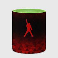 Кружка 3D Queen red poly, цвет: 3D-белый + светло-зеленый — фото 2