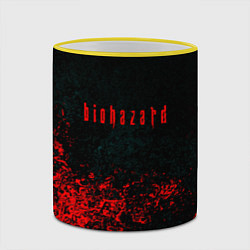 Кружка 3D Biohazard брызги красок, цвет: 3D-желтый кант — фото 2