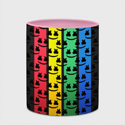 Кружка 3D Marshmello neon music dj, цвет: 3D-белый + розовый — фото 2