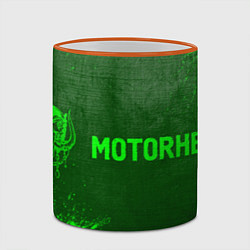 Кружка 3D Motorhead - green gradient по-горизонтали, цвет: 3D-оранжевый кант — фото 2