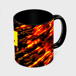 Кружка 3D DOTA2 огенный стиль текстура, цвет: 3D-белый + черный
