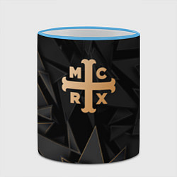 Кружка 3D My Chemical Romance golden poly, цвет: 3D-небесно-голубой кант — фото 2
