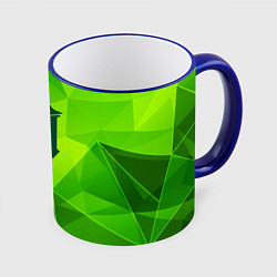 Кружка 3D Architects green poly, цвет: 3D-синий кант