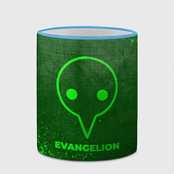 Кружка 3D Evangelion - green gradient, цвет: 3D-небесно-голубой кант — фото 2