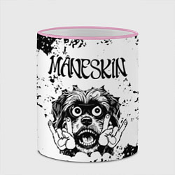 Кружка 3D Maneskin - рок пес, цвет: 3D-розовый кант — фото 2