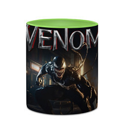 Кружка 3D The symbiote - Venom, цвет: 3D-белый + светло-зеленый — фото 2